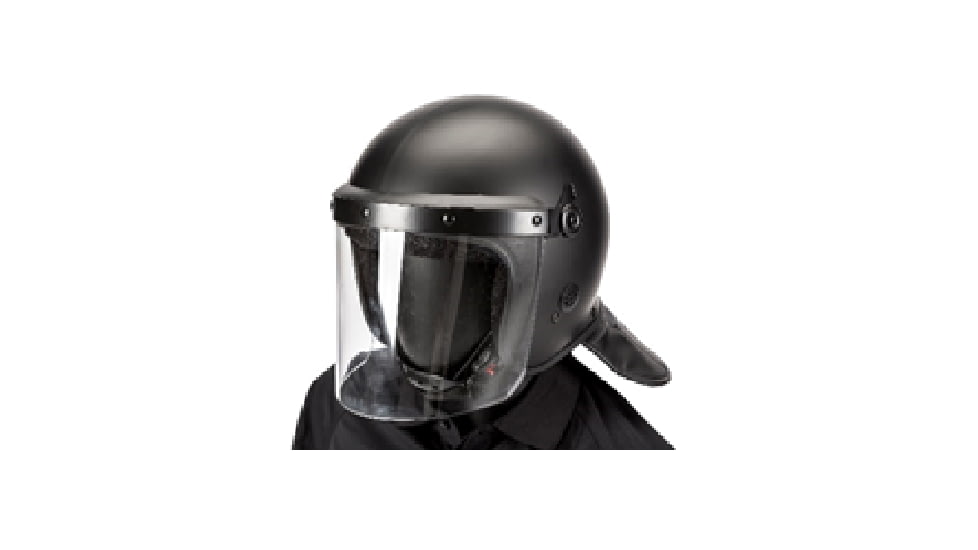 Haven Gear Riot Helmet - Straight Face Shield, Black, Matte, HG-HMAT