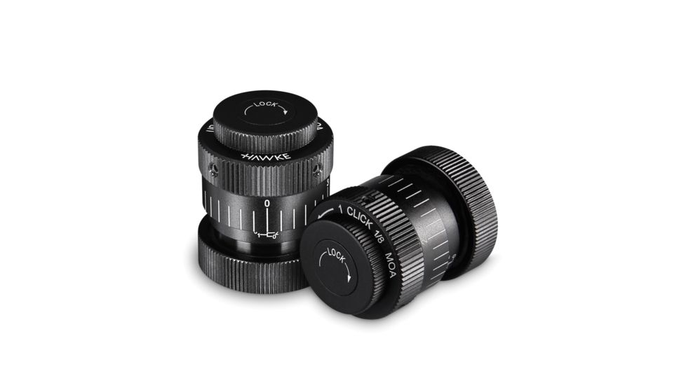Hawke Sport Optics 1/8 MOA Interchangeable Turrets, Black, 65101