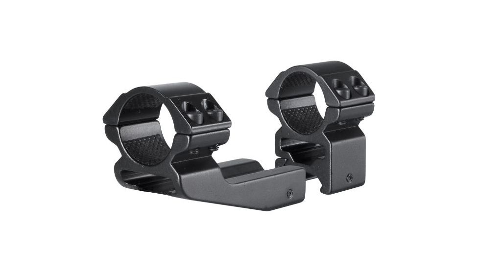 Hawke Sport Optics 1in Weaver High 2in Extension Rifle Scope Rings - 2-Pieces, Black, 22125