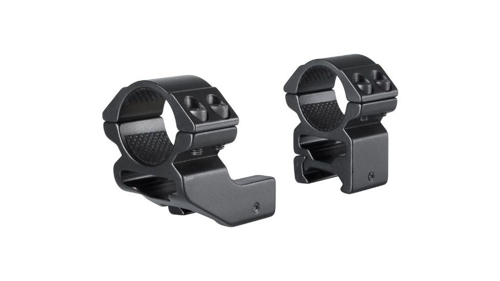 Hawke Sport Optics Sports Weaver High 1in Extension Scope Rings - 2-Pieces, Black, 22124