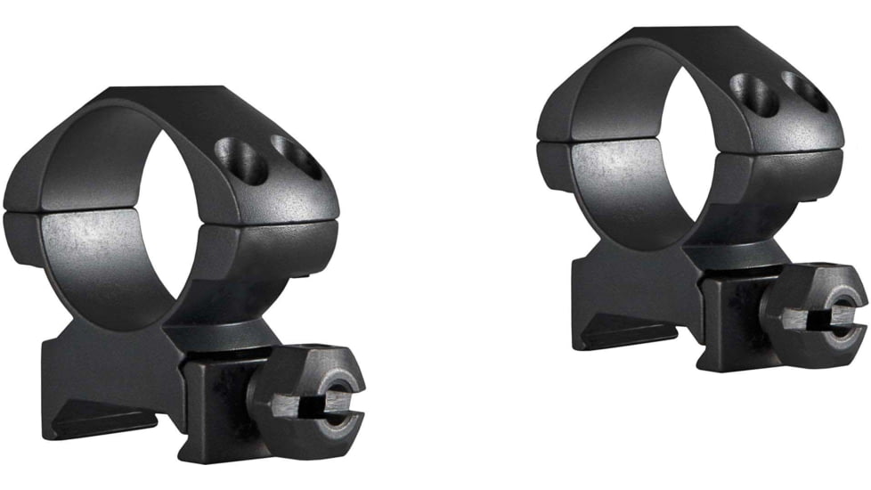 Hawke Sport Optics Precision Steel 1in Rings Weaver w/ Nut - 2-Pieces, Medium, Black, 23001