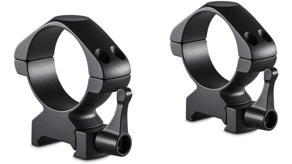 Hawke Sport Optics Precision Steel 34mm Rings Weaver w/ Lever - 2-Pieces, Low, Black, 23030