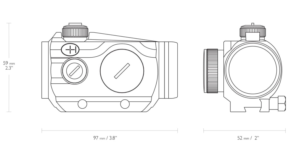 Hawke Sport Optics Vantage 1x30mm Red Dot Sight w/ 9-11mm Rail, Black, 12107