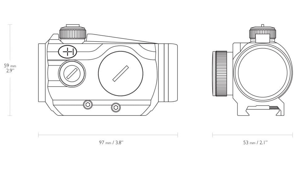 Hawke Sport Optics Vantage 1x30mm Red Dot Sight w/ Weaver Rail, Black, 12104