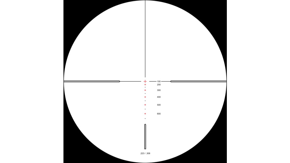 Hawke Sport Optics Vantage 6-24x50 30mm Tube Rifle Scope, Second Focal Plane, .223/.308 Marksman Reticle, Black, 14422