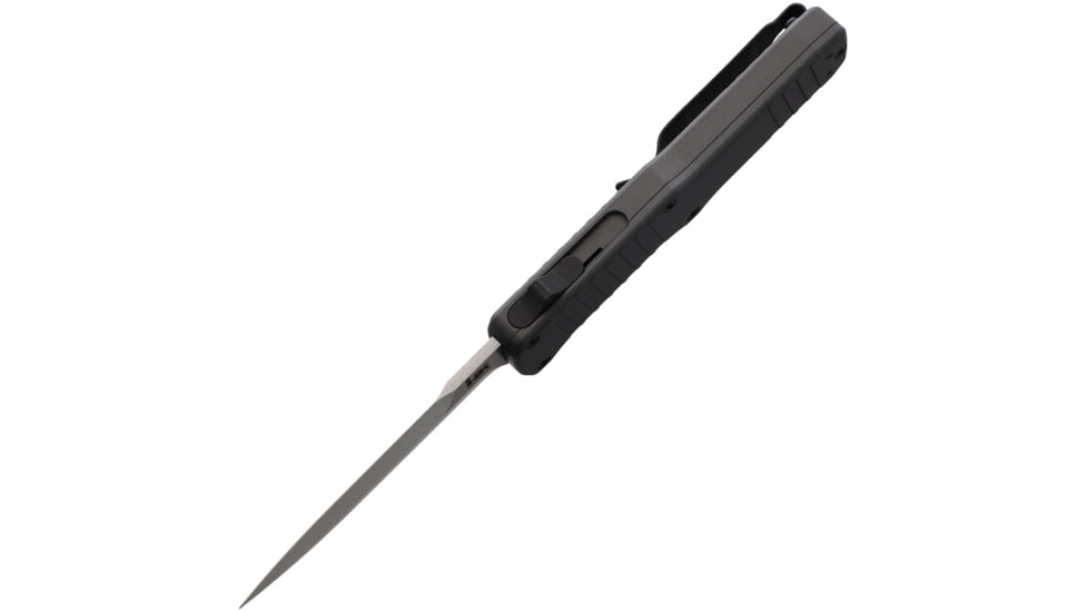 Heckler &amp; Koch Auto Hadron Out The Front Automatic Folding Knives, 3.38in, 154CM Stainless, Bayonet Blade, Gray Anodized Aluminum Handle, HK54022