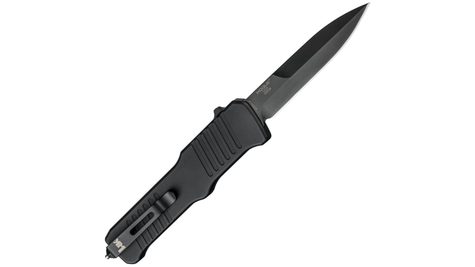 Heckler &amp; Koch Auto HK Incursion OTF Automatic Folding Knives w/ Glass breaker, 4in, 154CM Stainless Steel, Bayonet Blade, Black Matte Finish Aluminum Handle, 54096