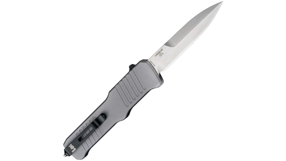 Heckler &amp; Koch Auto Hk Incursion OTF Automatic Folding Knives w/ Glass breaker, 4in, 154CM Stainless Steel, Bayonet Blade, Gray Anodized Aluminum Handle, 54097