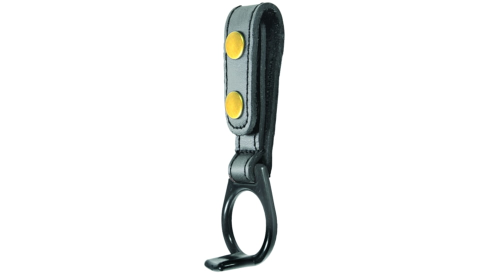 HERO'S PRIDE AirTek Side Handle Baton Holder w/ Plastic Holder, Plain, Brass Hardware, Black, 1495BPA