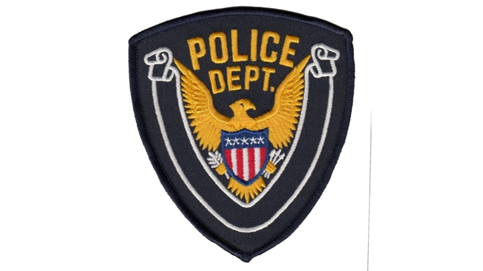 POLICE DEPT Eagle w/ Blank Scroll - Navy/Midnight - 4''x4.375''