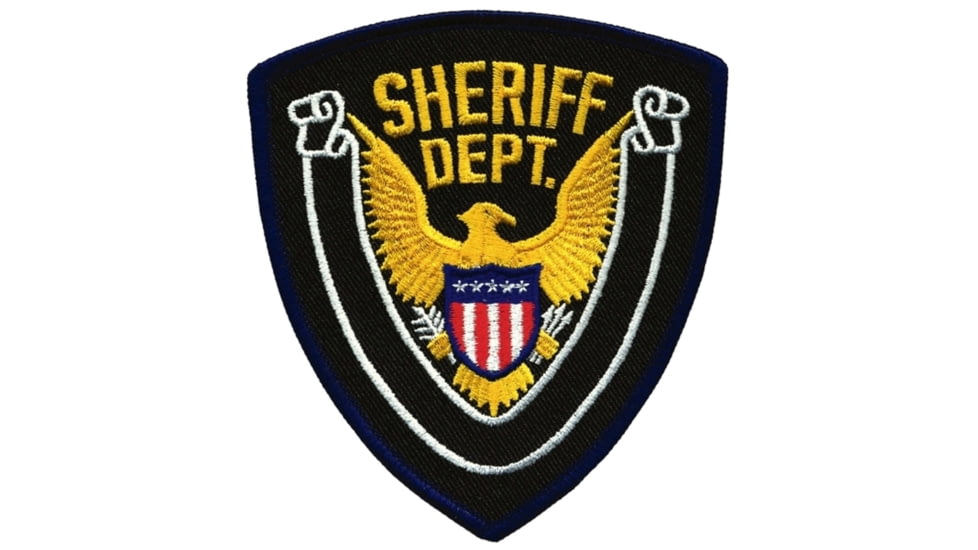SHERIFF DEPT Eagle w/ Blank Scroll - Navy/Midnight - 4''x4.375''