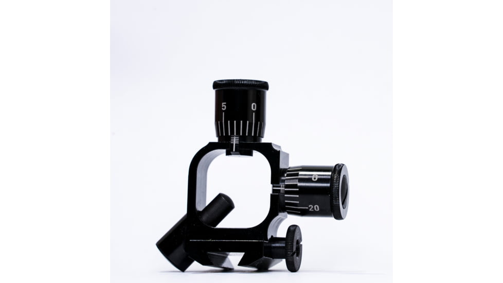 Hi-Lux Optics Malcolm External Click Adjustable Micrometer Rear Mount w/ Front Ring, 3/4in Tube, Matte Black, Small, MVSCMT