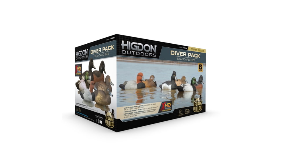 Higdon Outdoors 19994 Standard Diver Pack Foam Filled Floaters Multi Color Bluebil