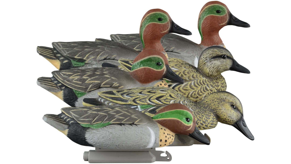 Higdon Outdoors Standard Green Wing Teal Pack, Multi Color, Foam Filled, 6 Pack, 19943