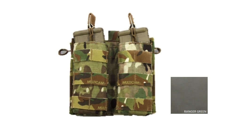 High Ground Gear 5.56 Drop Down Admin Pouch, Double, Holds 2, Ranger Green, HG-8171-5