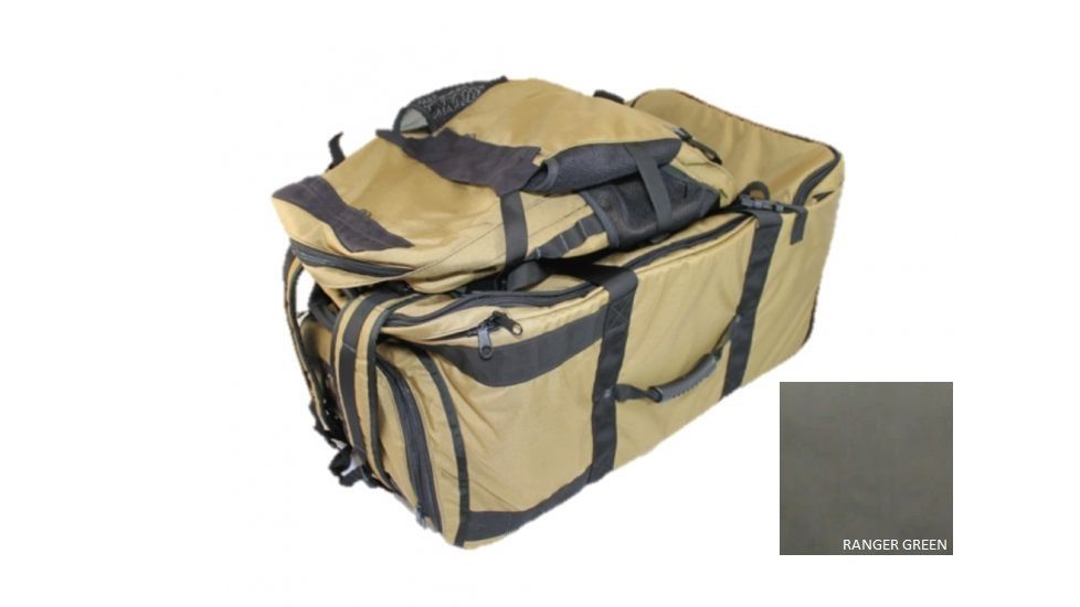 High Ground Gear HG Rolling Deployment Kit, 31.25in Lx17.5in Wx14.25in H, Ranger Green, HG-8928-5