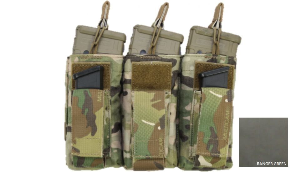 High Ground Gear M4/M16-Pistol Combo Pouch, Triple, Ranger Green, HG-7993-5