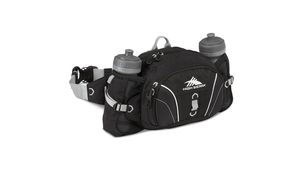 High Sierra Express Lumbar Waistpack, Black/Black/Silver, 8.0inx 6.5inx 4.0in, 58461-3056