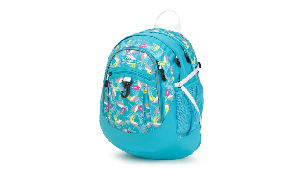 High Sierra Fatboy Backpack, Toucan/Tropic Teal/White, 19.5inx 13.0inx 7.0in, 64020-6801