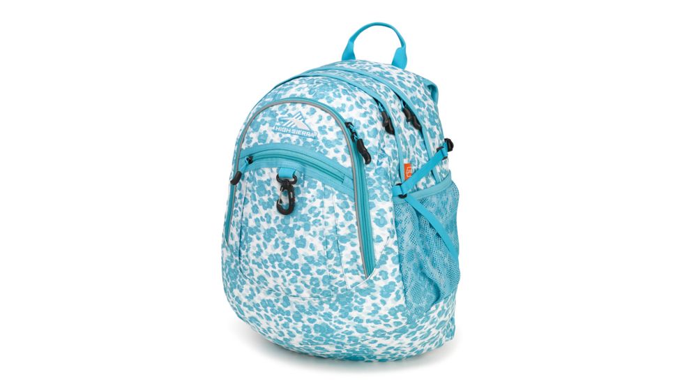 High Sierra Fatboy Backpack, Tropic Leopard/Tropic Teal, 19.5inx 13.0inx 7.0in, 64020-5897