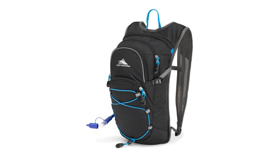High Sierra HydraHike 8L Hydration Pack, Black/Slate/Pool, 20.0inx 12.0inx 4.0in, 105491-6853