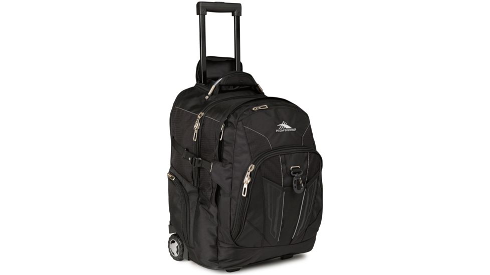 High Sierra XBT Laptop Wheeled Backpack, Black, 19.5inx 13.0inx 7.0in, 58002-1041