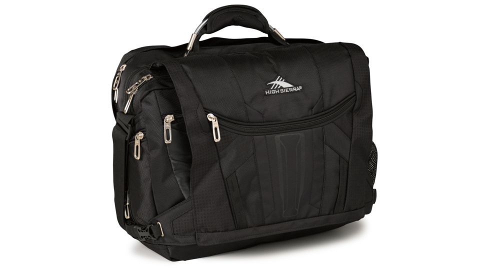 High Sierra XBT TSA Messenger Bag, Black, 18.0inx 13.5inx 7.0in, 58003-1041