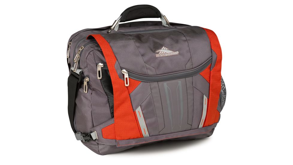 High Sierra XBT TSA Messenger Bag, Charcoal/Lava/Silver/Black, 18.0inx 13.5inx 7.0in, 58003-4180
