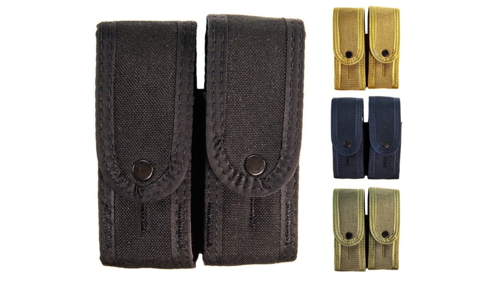 High Speed Gear Duty Double Pistol TACO-Covered Plus U-MOUNT Pouch, Black, Coyote Brown, LE Blue, Olive Drab