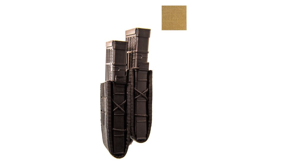 High Speed Gear Duty Staggered Double Taco Rifle Pouch, Coyote Brown, 41TS02CB