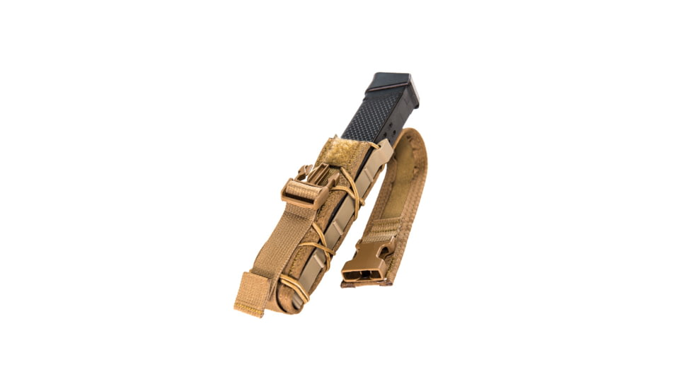 High Speed Gear Extended Pistol TACO Covered Adaptable Belt Mount, Coyote Brown, 10EX10CB