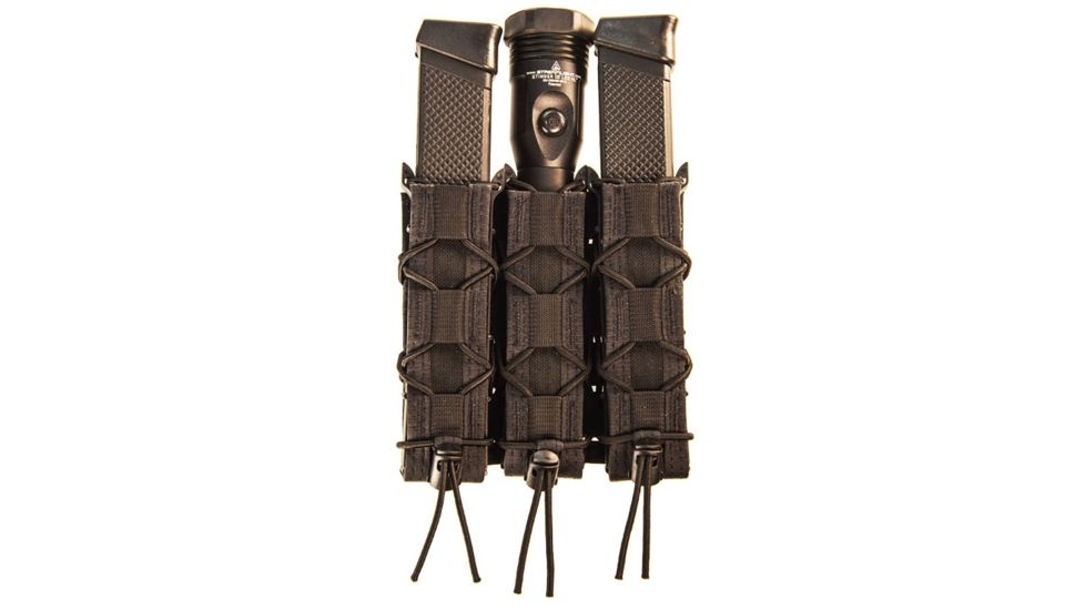 High Speed Gear Triple Extended Pistol TACO Shingle Pistol Magazine Pouch, Black, 45EX00BK