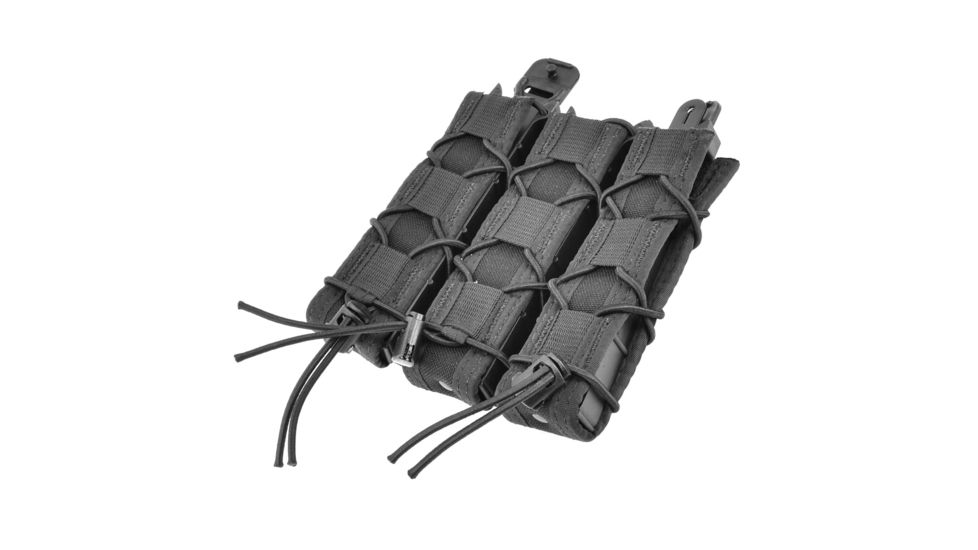 High Speed Gear Triple Extended Pistol Taco Shingle Pistol Magazine Pouch, Black, 45EX00BK