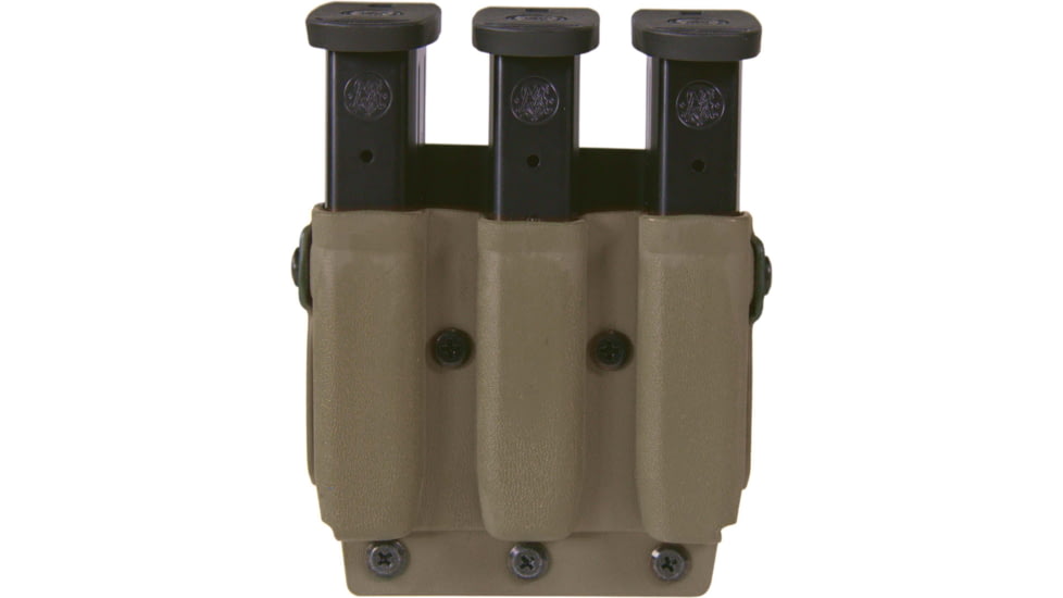 High Speed Gear Triple Mag Pouch, PLM, Walther PDP, Beretta 92, Walther PPQ, Sig P365, Springfield Hellcat, Glock 43X/48, Flat Dark Earth, 42P313FD
