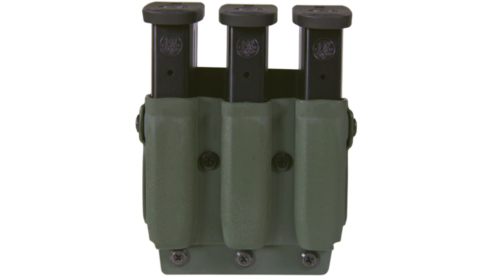 High Speed Gear Triple Mag Pouch, PLM, Glock 9/40mm Double, FN 509, CZ P10, XDM9mm/.40, H&amp;K VP9, Olive Drab Green, 42P113OD