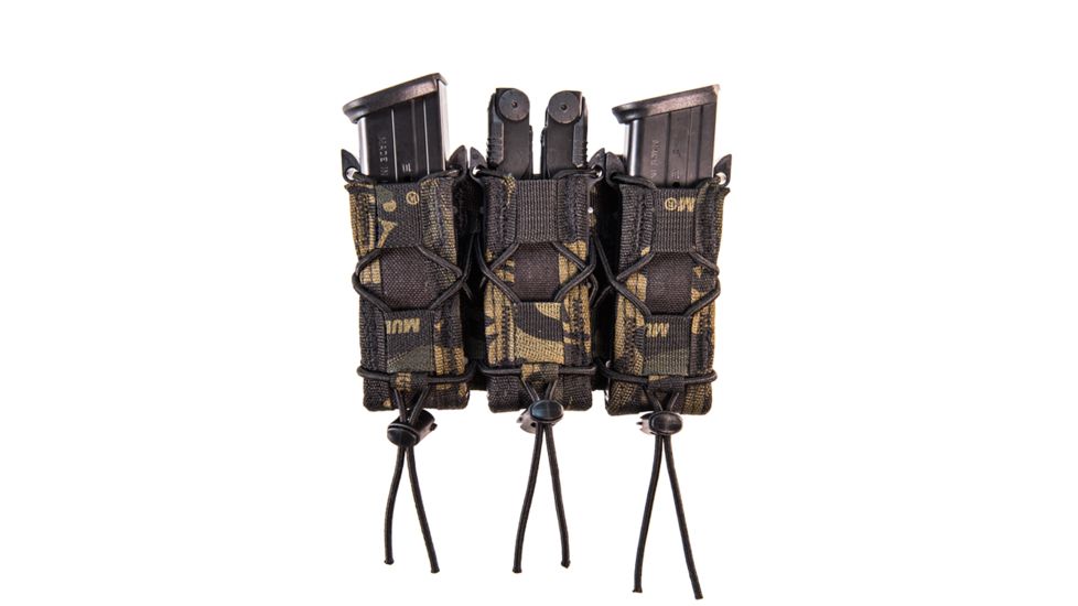 High Speed Gear HSGI Triple Pistol Taco MOLLE Mag Pouch, MultiCam Black, 11PT03MB