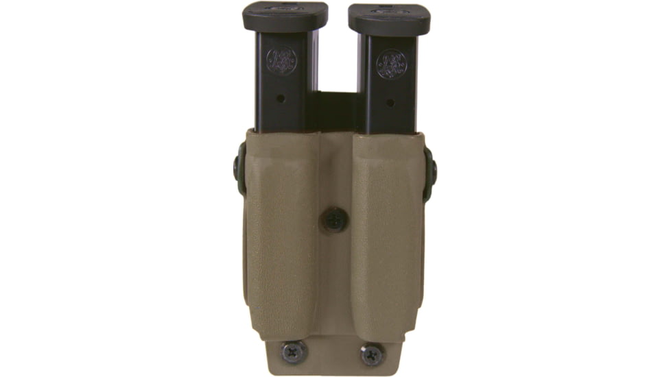 High Speed Gear Twin Mag Pouch, Universal HSG Clips Sig P320 9mm/.40,S&amp;W M&amp;P 9mm/.40, IWI Masada, Canik TP9SF,SFX, Flat Dark Earth, 42P202FD