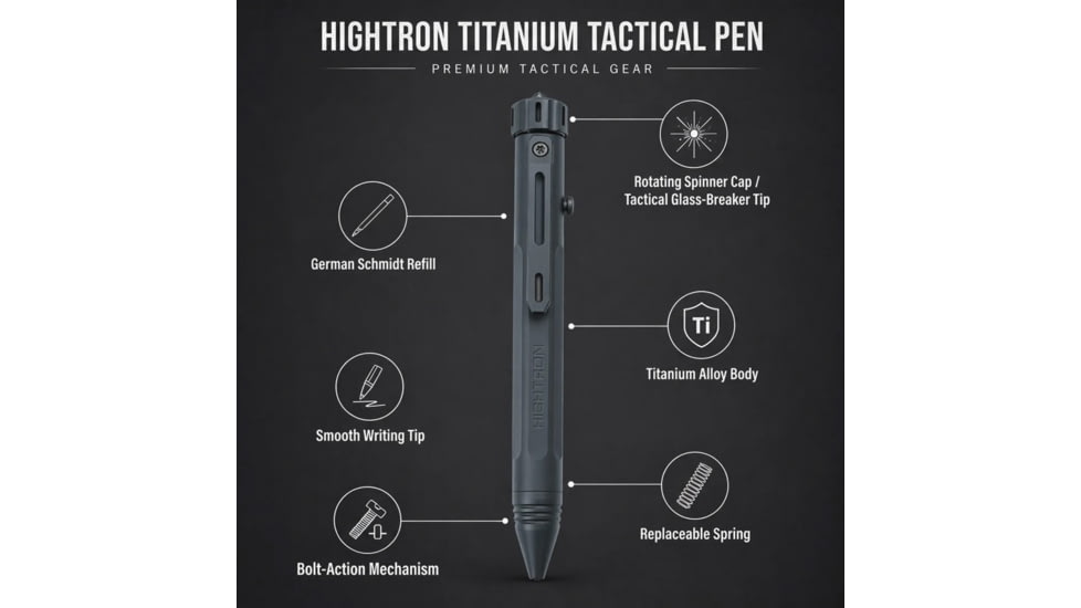 HighTron Vortron Bolt Action Pen Blk, HTKHP01B