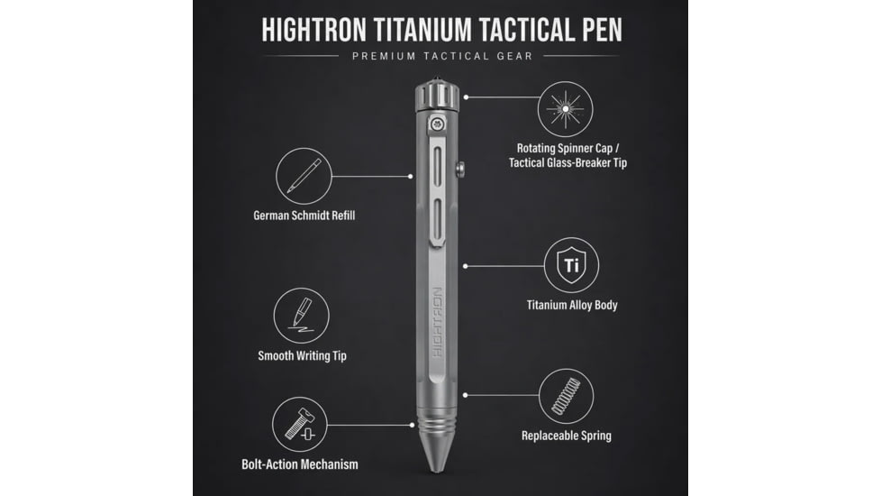 HighTron Vortron Bolt Action Pen Gry, HTKHP01G