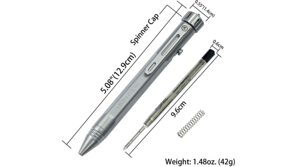 HighTron Vortron Bolt Action Pen Gry, HTKHP01G