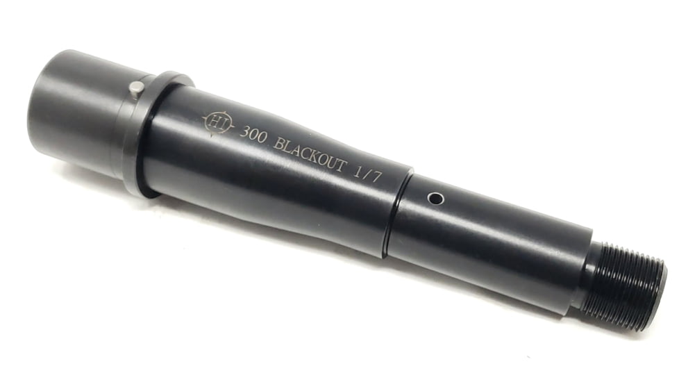Hitman Industries AR-15 .300 AAC Blackout Medium Rifle Barrel, 5 inch, 1-7 Twist, Pistol Length, Nitride, Black, 300MP5MED50B7