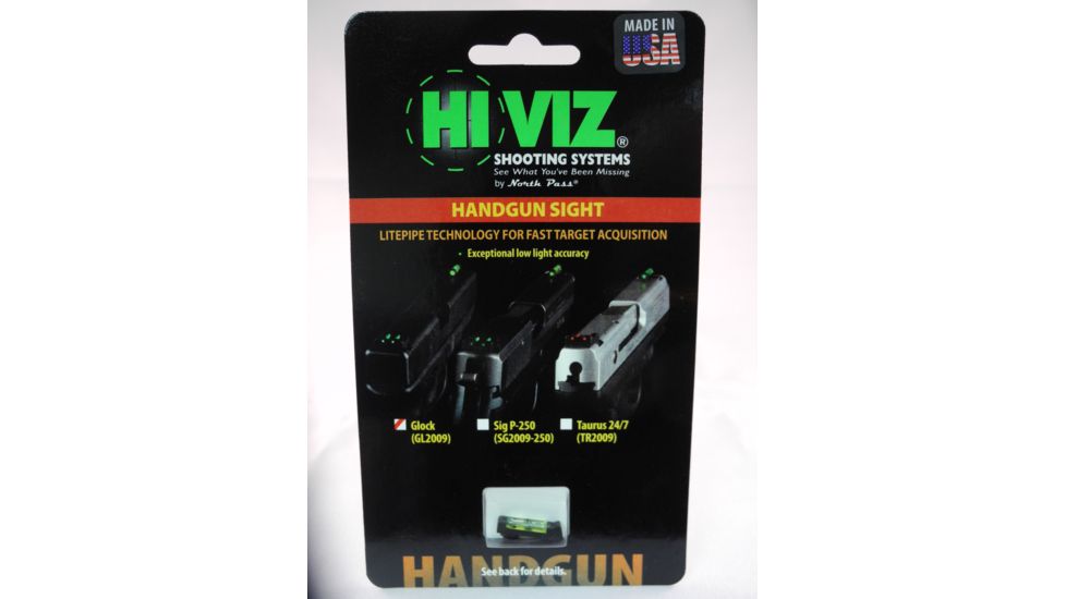 Hiviz GL2009-G, Fits Glock Overmold Tactical Front Sight Green GL2009-G