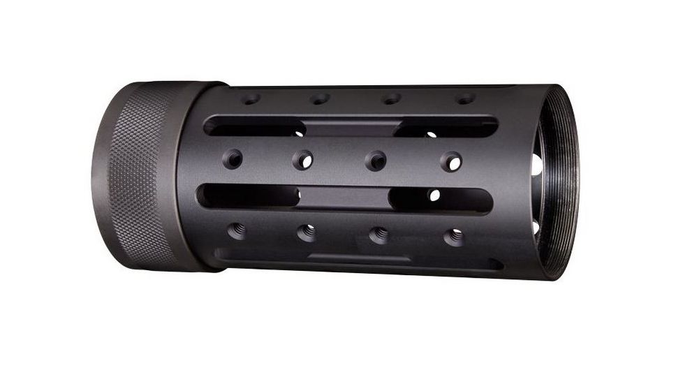 HOGUE AR15/M16 Alum. 4.5in. OAL 3 Gun Free Float Forend Extension w/ Accessory Attachments, Black 15065