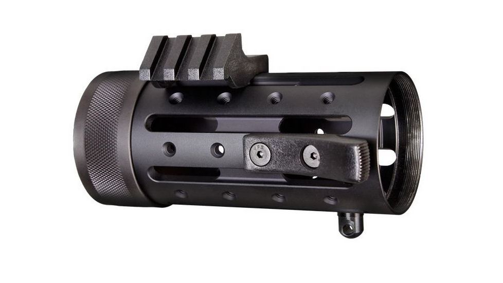 HOGUE AR15/M16 Alum. 4.5in. OAL 3 Gun Free Float Forend Extension w/ Accessory Attachments, Black 15065