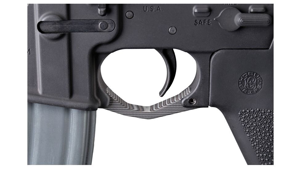Hogue AR-15 / M-16 G10 Trigger Guard, Contoured - G-Mascus, Black/Grey, 15197