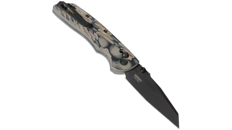Hogue Deka Folding Knife, 3.25 in CPM 20CV Stainless Steel Wharncliffe Blade, Black Cerakote, Dark Earth G10 Handle, 24267