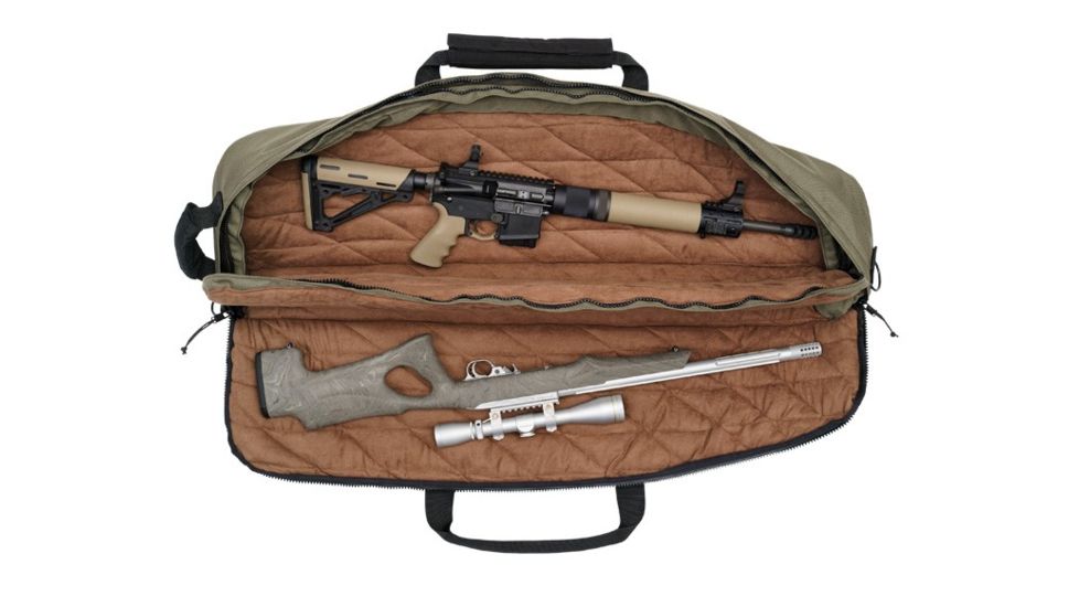 Hogue Gear Medium Double Rifle Bag w/ Front Pocket and Handles, OD Green, 10in H x 40in L 59451