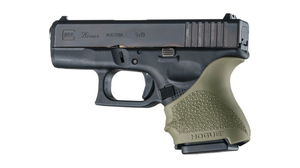 Hogue HandAll Beavertail Grip Sleeve Glock 26/27, OD Green, 18601