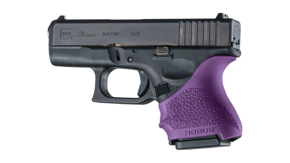 Hogue HandAll Beavertail Grip Sleeve Glock 26/27, Purple, 18606