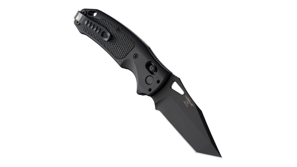 Hogue Sig K320 AXG Pro Folding Knife, 3.5in, Black Cerekote Finish, CPM-S30V, Tanto, Black Handle, 6061-T6 Hard-Anodized Aluminum Handle, 36364